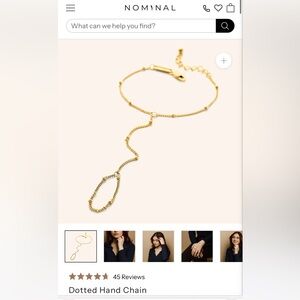 Nominal hand chain jewellery
